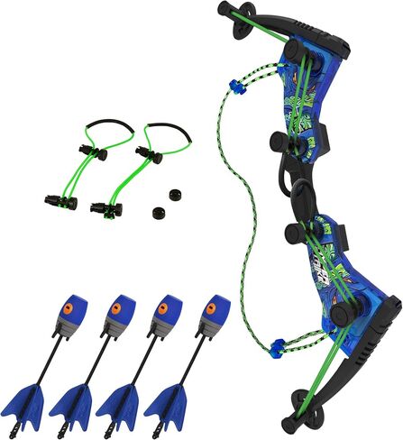 مجموعة Zing HyperStrike Dominator Bow Battle Pack - 2 قوس Dominator، و20 سهم صفارة Zonic، ومجموعتين من بدائل البنجي، وحزامي كتف و4 حاملات أسهم - لعب خارجي طويل المدى، للأعمار من 14 عامًا فما فوق in Saudi Arabia