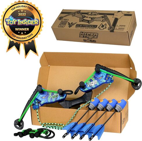مجموعة Zing HyperStrike Dominator Bow Battle Pack - 2 قوس Dominator، و20 سهم صفارة Zonic، ومجموعتين من بدائل البنجي، وحزامي كتف و4 حاملات أسهم - لعب خارجي طويل المدى، للأعمار من 14 عامًا فما فوق in Saudi Arabia