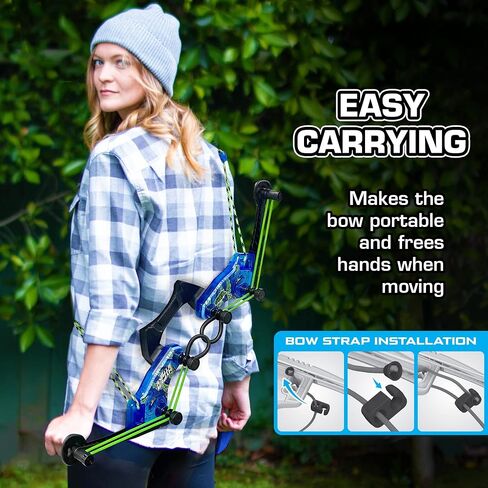 مجموعة Zing HyperStrike Dominator Bow Battle Pack - 2 قوس Dominator، و20 سهم صفارة Zonic، ومجموعتين من بدائل البنجي، وحزامي كتف و4 حاملات أسهم - لعب خارجي طويل المدى، للأعمار من 14 عامًا فما فوق in Saudi Arabia