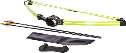 مجموعة القوس الشبابي من Bear Archery Spark، يوصى بها للأعمار من 5 إلى 10 سنوات، يمكن استخدامها بكلتا اليدين، وتتضمن سهمين، وواقي للذراع، وجعبة in Kuwait