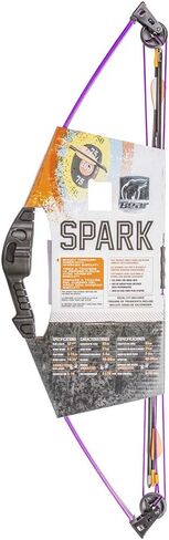 Bear Archery Spark Youth Bow Set, Recommended for Ages 5 to 10, Ambidextrous, Includes 2 Arrows, Armguard, Quiver in Saudi Arabia