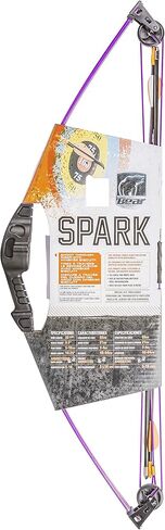 Bear Archery Spark Youth Bow Set, Recommended for Ages 5 to 10, Ambidextrous, Includes 2 Arrows, Armguard, Quiver in Saudi Arabia