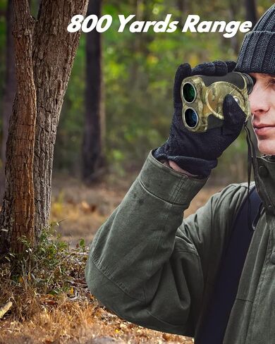 WOSPORTS Hunting Rangefinder، 800/1200 Yards Laser Range Finder مع وضع صيد القوس (الزاوية، الارتفاع، المسافة الأفقية)، اهتزاز قفل الهدف، المسح الضوئي، حقيبة حمل متضمنة in Kuwait