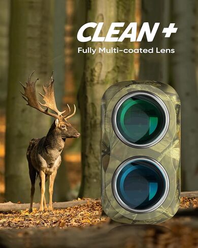 WOSPORTS Hunting Rangefinder، 800/1200 Yards Laser Range Finder مع وضع صيد القوس (الزاوية، الارتفاع، المسافة الأفقية)، اهتزاز قفل الهدف، المسح الضوئي، حقيبة حمل متضمنة in Kuwait