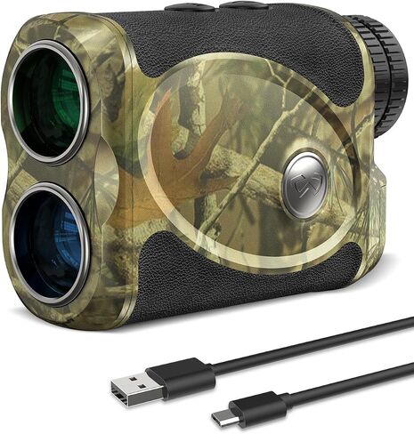 WOSPORTS Hunting Rangefinder، 800/1200 Yards Laser Range Finder مع وضع صيد القوس (الزاوية، الارتفاع، المسافة الأفقية)، اهتزاز قفل الهدف، المسح الضوئي، حقيبة حمل متضمنة in Saudi Arabia