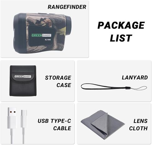 مكتشف المدى للصيد - محدد مدى الجولف بطول 1200 ياردة مع مفتاح منحدر، قفل العلم، وضع السرعة، مكتشف نطاق الصيد المقاوم للماء والقابل لإعادة الشحن، مثالي للرماية والجولف وصياد القوس in Kuwait