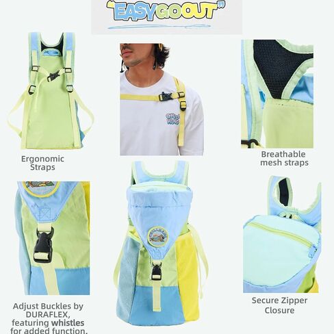 Packable Backpack, Lightweight Hiking Daypack for Men & Women, 18L Foldable Water-Resistant Small Backpack with Color Block Design for Outdoor Trekking Camping Travel in Saudi Arabia