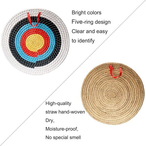 Archery Target - Backyard Straw Archery Target for Recurve Compound or Longbow - 20 Inch Traditional Bow Arrow Target for Kids Youth Adult Archery Hunting Practice in Saudi Arabia