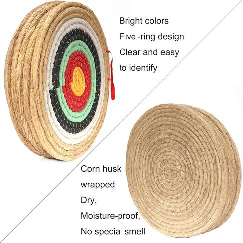 Archery Target - Backyard Straw Archery Target for Recurve Compound or Longbow - 20 Inch Traditional Bow Arrow Target for Kids Youth Adult Archery Hunting Practice in Saudi Arabia