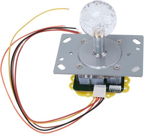 Stick Joystick Colorful Light Sensitive Game Controller with 5P Cable Crystal Ball for Cool Running Amusement Machines Durable Metal PVC Construction in Saudi Arabia