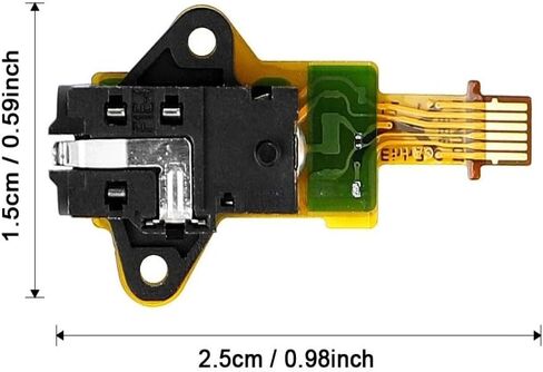 VANJUNN Replacement Earphone Connector Jack Plug Port With Flex Cable for Nintendo Switch 2 Headphone Tail Plug with Board for NS 2 (1 PCS) in Saudi Arabia