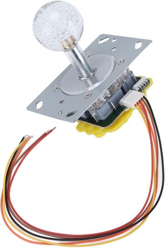 Stick Joystick Colorful Light Sensitive 5P Interface with Crystal Ball for Game Amusement Machines Cool Running Durable Metal PVC Construction in Saudi Arabia