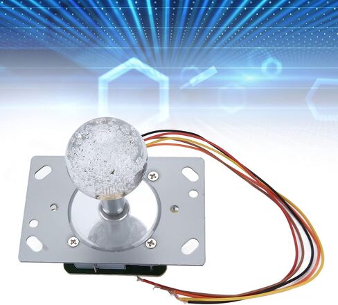 Stick Joystick Colorful Light Sensitive 5P Interface with Crystal Ball for Game Amusement Machines Cool Running Durable Metal PVC Construction in Saudi Arabia