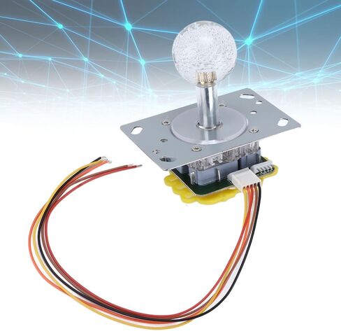 Stick Joystick Colorful Light Sensitive 5P Interface with Crystal Ball for Game Amusement Machines Cool Running Durable Metal PVC Construction in Saudi Arabia