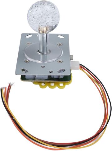 Stick Joystick Colorful Light Sensitive 5P Interface with Crystal Ball for Game Amusement Machines Cool Running Durable Metal PVC Construction in Saudi Arabia