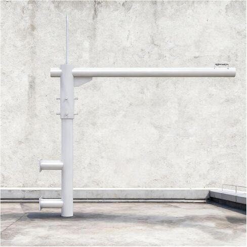 Wall-Mount Surveillance Post Stand 39 47 59in, 360° Gun Security Camera Pole Outdoor for Shop Entrances/Building Corridors/Parking Lot Entrance(ligjt Grey,3 9/10 ft(120cm)) in Saudi Arabia