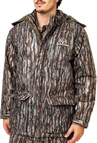 Realtree Men's Edge/Timber Camo Hunting Insulated Cold Weather Parka Jacket - Waterproof, Mid-weight and Super Warm in Kuwait
