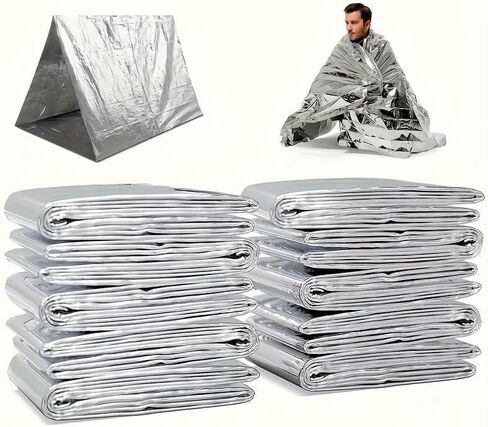 Emergency Mylar Thermal Blankets,Space Blanket Survival kit Camping Blanket, Perfect for Outdoors, Hiking, Survival, Bug Out Bag,Marathons or First Aid-55 X 82 in Saudi Arabia