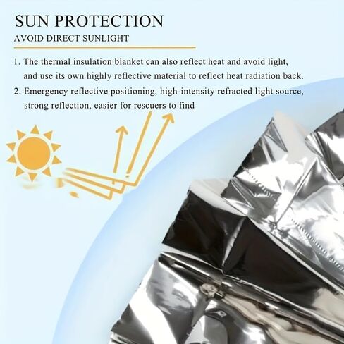 Emergency Mylar Thermal Blankets,Space Blanket Survival kit Camping Blanket, Perfect for Outdoors, Hiking, Survival, Bug Out Bag,Marathons or First Aid-55 X 82 in Saudi Arabia
