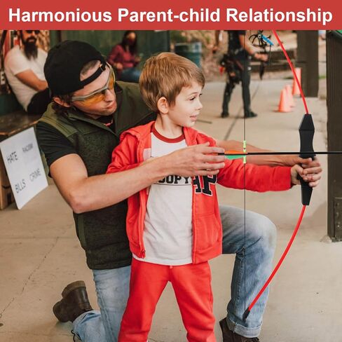 مجموعة القوس والسهم من Dostyle مقاس 44 بوصة للأطفال والأطفال في الهواء الطلق قوس منحني للشباب لتدريب الرماية للأطفال وفرق الألعاب هدية in Kuwait