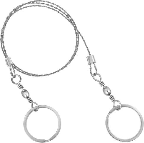 Stainless Steel Wire Saw, 28.7 Inch Livestocks Horn Maintenance Wire Saw, Heavy Duty Emergency Steel Wire-Saws, Camping Wire-Saws, Pocket String, Travel Chainsaw, Cutting Tool for Farm, Wood, Camping in Saudi Arabia