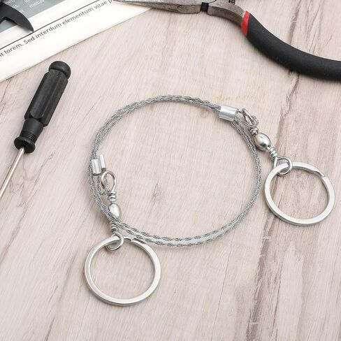 Stainless Steel Wire Saw, 28.7 Inch Livestocks Horn Maintenance Wire Saw, Heavy Duty Emergency Steel Wire-Saws, Camping Wire-Saws, Pocket String, Travel Chainsaw, Cutting Tool for Farm, Wood, Camping in Saudi Arabia