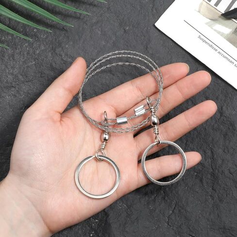 Stainless Steel Wire Saw, 28.7 Inch Livestocks Horn Maintenance Wire Saw, Heavy Duty Emergency Steel Wire-Saws, Camping Wire-Saws, Pocket String, Travel Chainsaw, Cutting Tool for Farm, Wood, Camping in Saudi Arabia