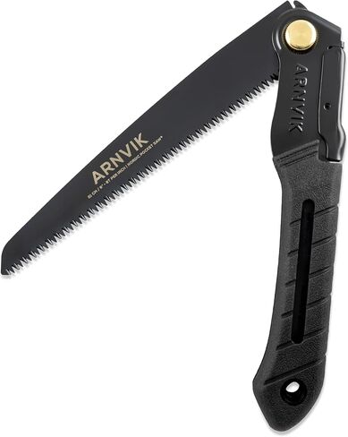 Nordic Pruning Saw for Gardening & Folding Saw Bushcraft - Arnvik - 8 Teeth per Inch - 8 in Hardened SK5 Steel Blade for Wood - For Cutting Trees in Your Garden or Firewood when Camping in Saudi Arabia
