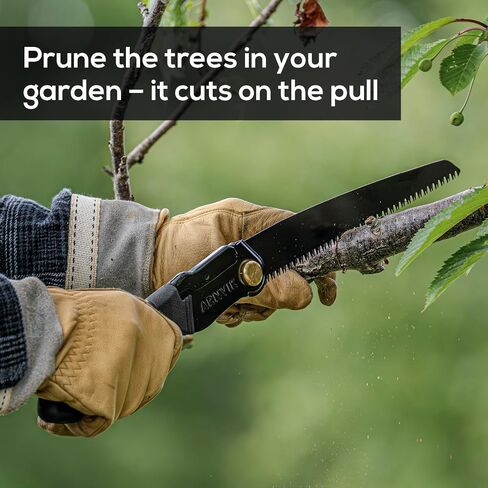 Nordic Pruning Saw for Gardening & Folding Saw Bushcraft - Arnvik - 8 Teeth per Inch - 8 in Hardened SK5 Steel Blade for Wood - For Cutting Trees in Your Garden or Firewood when Camping in Saudi Arabia