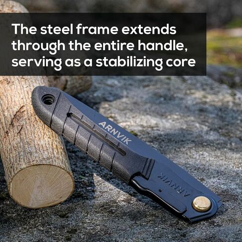 Nordic Pruning Saw for Gardening & Folding Saw Bushcraft - Arnvik - 8 Teeth per Inch - 8 in Hardened SK5 Steel Blade for Wood - For Cutting Trees in Your Garden or Firewood when Camping in Saudi Arabia