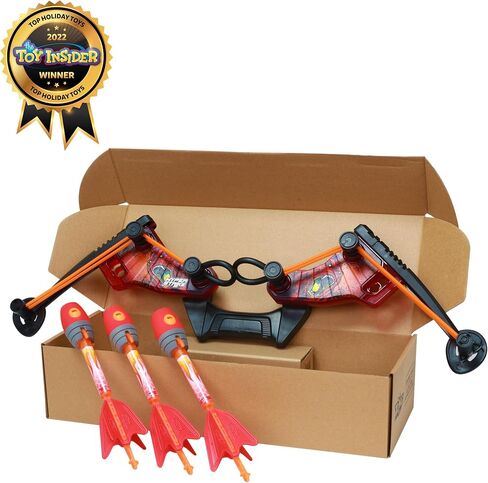 مجموعة سهام القوس Zing HyperStrike FireTek Bow Archer، قوس مضيء وسهام صفارة Zonic المضيئة، تطلق أسهمًا لمسافة تزيد عن 200 قدم، اللعب في الهواء الطلق مع الأصدقاء والعائلة، للأعمار من 14 عامًا فما فوق (أزرق) in Kuwait