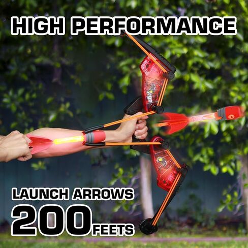 مجموعة سهام القوس Zing HyperStrike FireTek Bow Archer، قوس مضيء وسهام صفارة Zonic المضيئة، تطلق أسهمًا لمسافة تزيد عن 200 قدم، اللعب في الهواء الطلق مع الأصدقاء والعائلة، للأعمار من 14 عامًا فما فوق (أزرق) in Kuwait