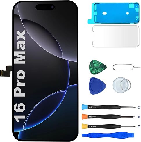 استبدال شاشة MP+ لهاتف iPhone 14 Pro Max، [معرف الوجه] مجموعة رقمية لشاشة تعمل باللمس ثلاثية الأبعاد مع شريط لاصق مقاوم للماء ومجموعة أدوات إصلاح in Kuwait