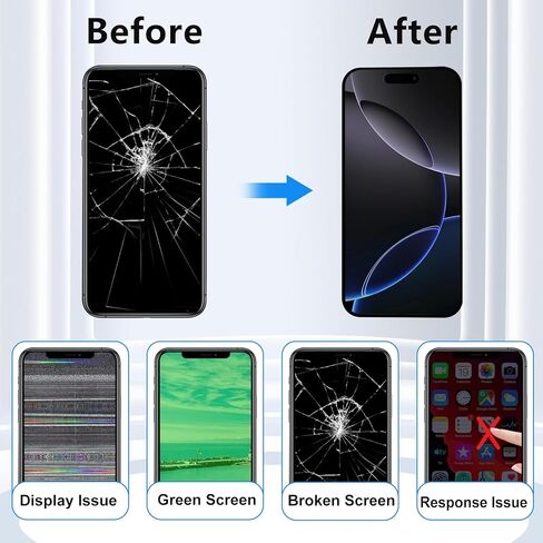 استبدال شاشة MP+ لهاتف iPhone 14 Pro Max، [معرف الوجه] مجموعة رقمية لشاشة تعمل باللمس ثلاثية الأبعاد مع شريط لاصق مقاوم للماء ومجموعة أدوات إصلاح in Kuwait