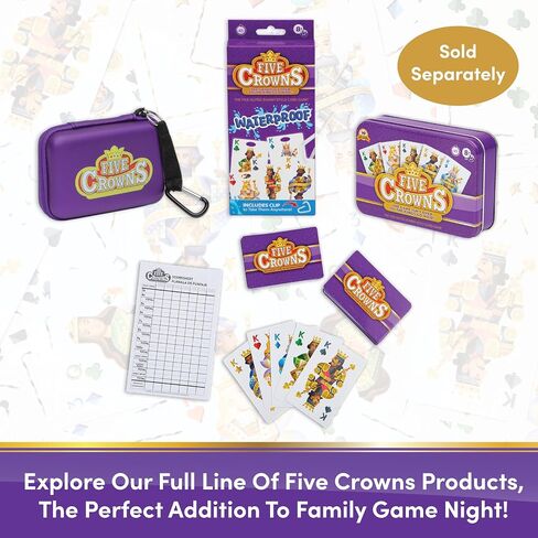 Five Crowns — The Game Isn't Over Until the Kings Go Wild! — 5 Suited Rummy-Style Card Game — For Ages 8+ in Saudi Arabia