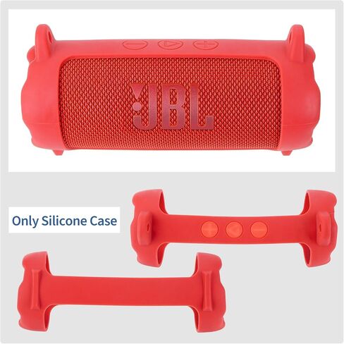 Silicone Cover Compatible with Flip 7 Portable Waterproof and Drop-Proof Speaker (Red) in Saudi Arabia