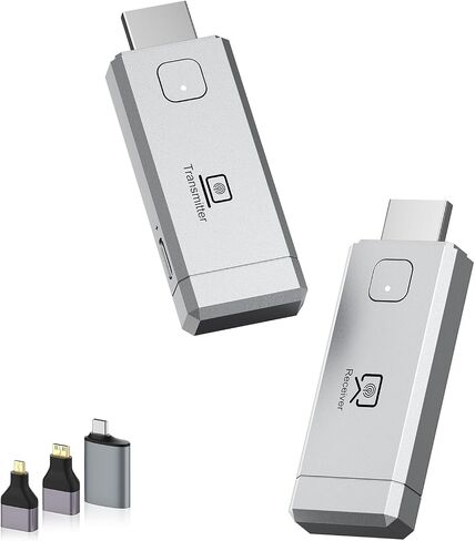 Wireless HDMI Transmitter and Receiver, 4K Decode & 1080P@60Hz Ultra HD Output, 260Ft/80M Portable Extender, 5G+2.4G Plug & Play for Video and Audio to Monitor from Laptop/PC/TV Box/Projector/Camera in Saudi Arabia
