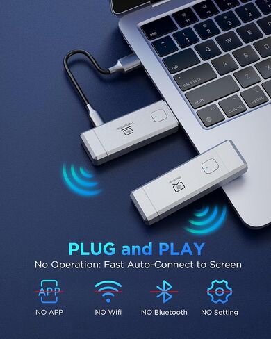 Wireless HDMI Transmitter and Receiver, 4K Decode & 1080P@60Hz Ultra HD Output, 260Ft/80M Portable Extender, 5G+2.4G Plug & Play for Video and Audio to Monitor from Laptop/PC/TV Box/Projector/Camera in Saudi Arabia