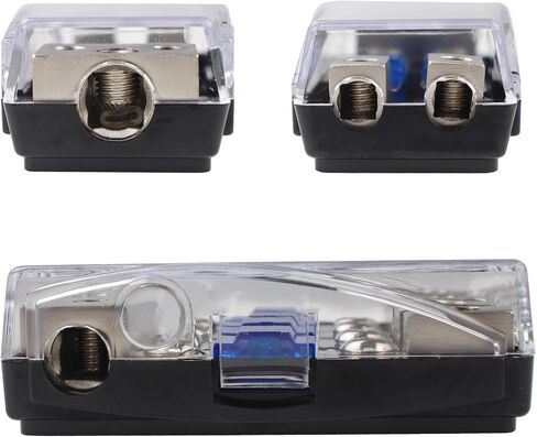 ZOOKOTO 2 طريقة كتلة توزيع AFS من سبائك الزنك مع مصهر ANL صغير 60A لحامل مصهر صوت السيارة 60AMP (1X0GA+2X4GA in، 2X4/8GA Out) in Saudi Arabia