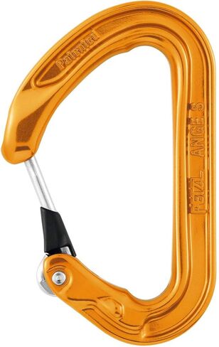 Petzl، Ange S Carabiner Gray، خفيف للغاية، حلقة تسلق صغيرة الحجم مع بوابة MonoFil Keylock in Saudi Arabia