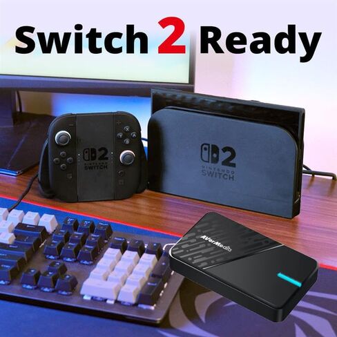 AVerMedia Capture Card for Streaming, 4K60 HDR Passthrough​, 1080p60 Video Recording, Ultra-Low Latency Game Streaming for Switch 2, Xbox, PS5, PC on Twitch, OBS, Win11, Mac - StreamLine MINI+ GC311G2 in Saudi Arabia