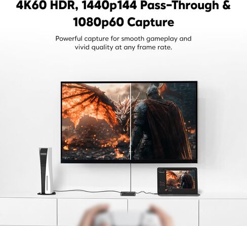 AVerMedia Capture Card for Streaming, 4K60 HDR Passthrough​, 1080p60 Video Recording, Ultra-Low Latency Game Streaming for Switch 2, Xbox, PS5, PC on Twitch, OBS, Win11, Mac - StreamLine MINI+ GC311G2 in Saudi Arabia