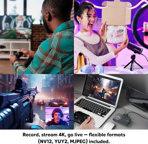 AVerMedia Capture Card for Streaming, 4K60 HDR Passthrough​, 1080p60 Video Recording, Ultra-Low Latency Game Streaming for Switch 2, Xbox, PS5, PC on Twitch, OBS, Win11, Mac - StreamLine MINI+ GC311G2 in Saudi Arabia