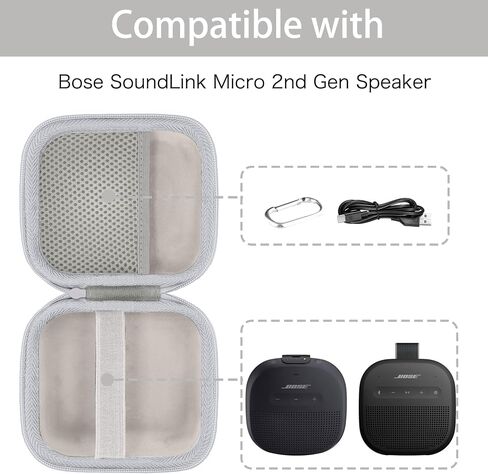for Bose New SoundLink Micro 2nd Gen Portable Bluetooth Speaker Hard Protective Case, Portable Travel Case with Carabiner (Orange) - co2CREA in Saudi Arabia