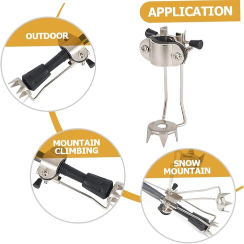 POPETPOP Walking Claw Crampon Tip for Crutches Walking Sticks Slip Accessory with Durable Prongs for Enhanced Grip Ice Mud Slippery Surfaces in Saudi Arabia