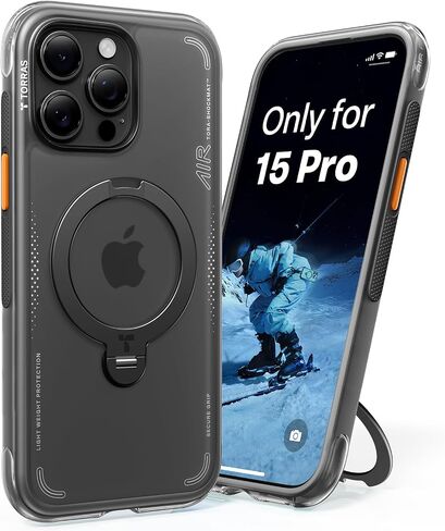 TORRAS Ostand Q3 Air for iPhone 17 Pro Max Case with 360 Magnetic Stand, Fit for MagSafe, Mil-Grade Drop Tested, Camera Control Button, Shockproof Phone Case for iPhone 17 Pro Max 6.9", Midnight Blue in Saudi Arabia