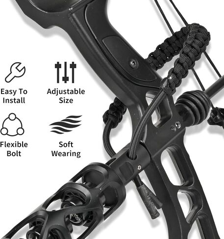 SPG الرماية القوس حبال المعصم - حزام المعصم القوس مع قطع سريع، القوس المركب حبال المعصم قابل للتعديل حزام القوس لمركب القوس الصيد استهداف الملحقات in Kuwait