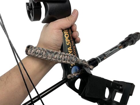 SUNYA قوس الرماية حبال المعصم الجلدية، دعامة تثبيت. جلد أصلي غير منقسم من قطعة واحدة، مع حلقة نحاسية مطلية بالنيكل - أكبر وبدون حشوات، مناسب لمعظم مثبتات القوس. in Kuwait