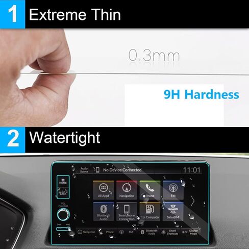 TTCR-II Screen Protector Honda Civic 2022-2024, For 2023 Accord EX LX and 2023-2024 CRV EX Touchscreen Protector 7 In, For 2023-2024 HRV LX Sport Screen Protector Pilot LX Touring in Kuwait
