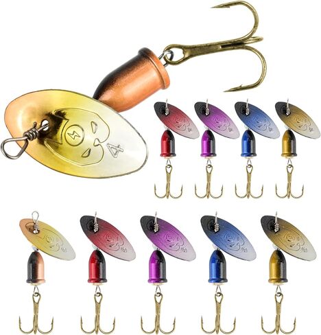 Inline Spinnerbaits for Bass Trout Pike – Premium Spinner Lures with Treble Hooks & Flash Blades for Freshwater & Saltwater Fishing – Durable, Vibrant, and Deadly Effective in Saudi Arabia